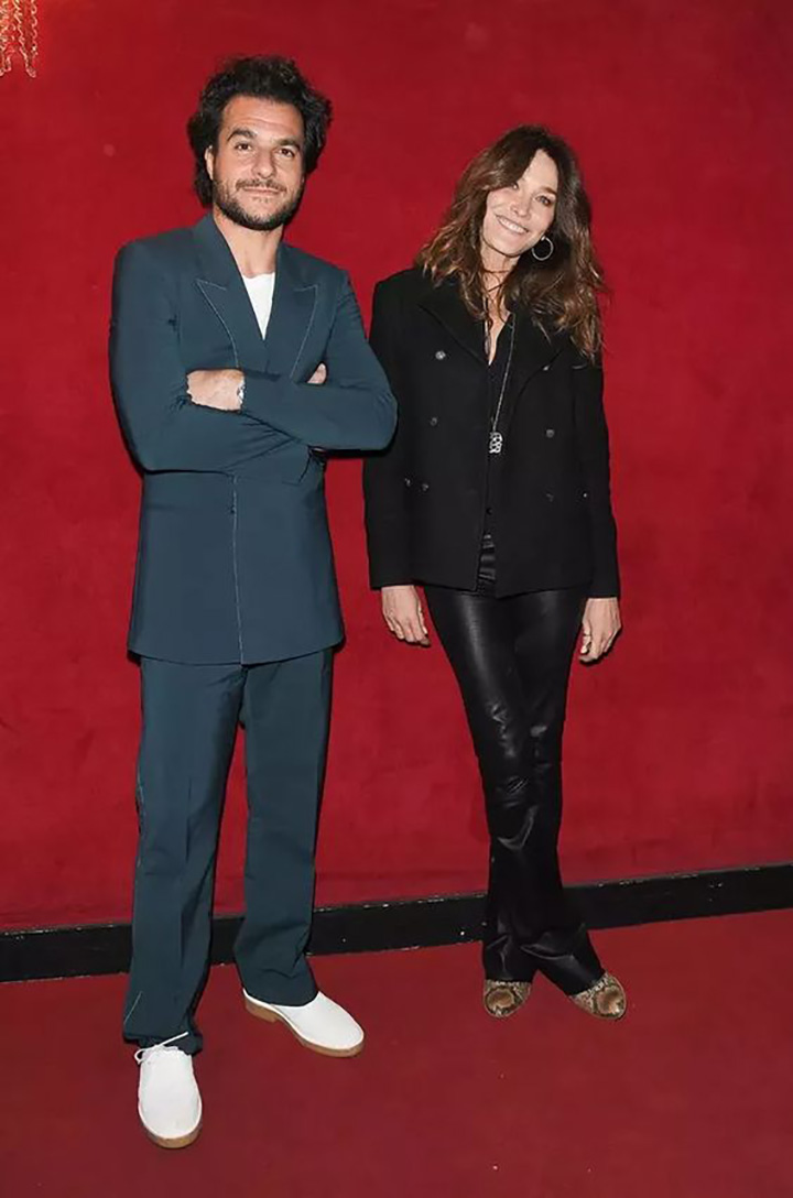 amir et carla bruni gala sidaction 2021