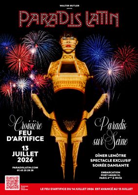 Paradis sur Seine Croisière feu d'artifice bastille day